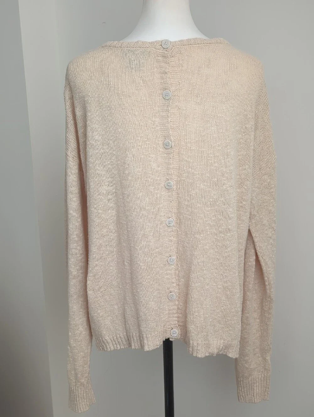 Lucky Brand Southwestern Aztec Intarsia Knit Boho Button-Back Sweater LARGE